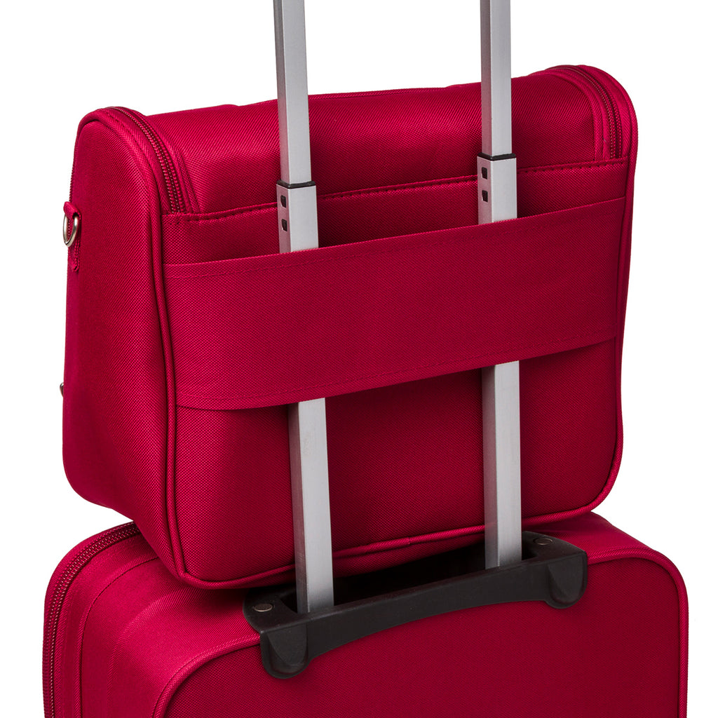 Beauty necessaire da viaggio grande rosso in tessuto Govago