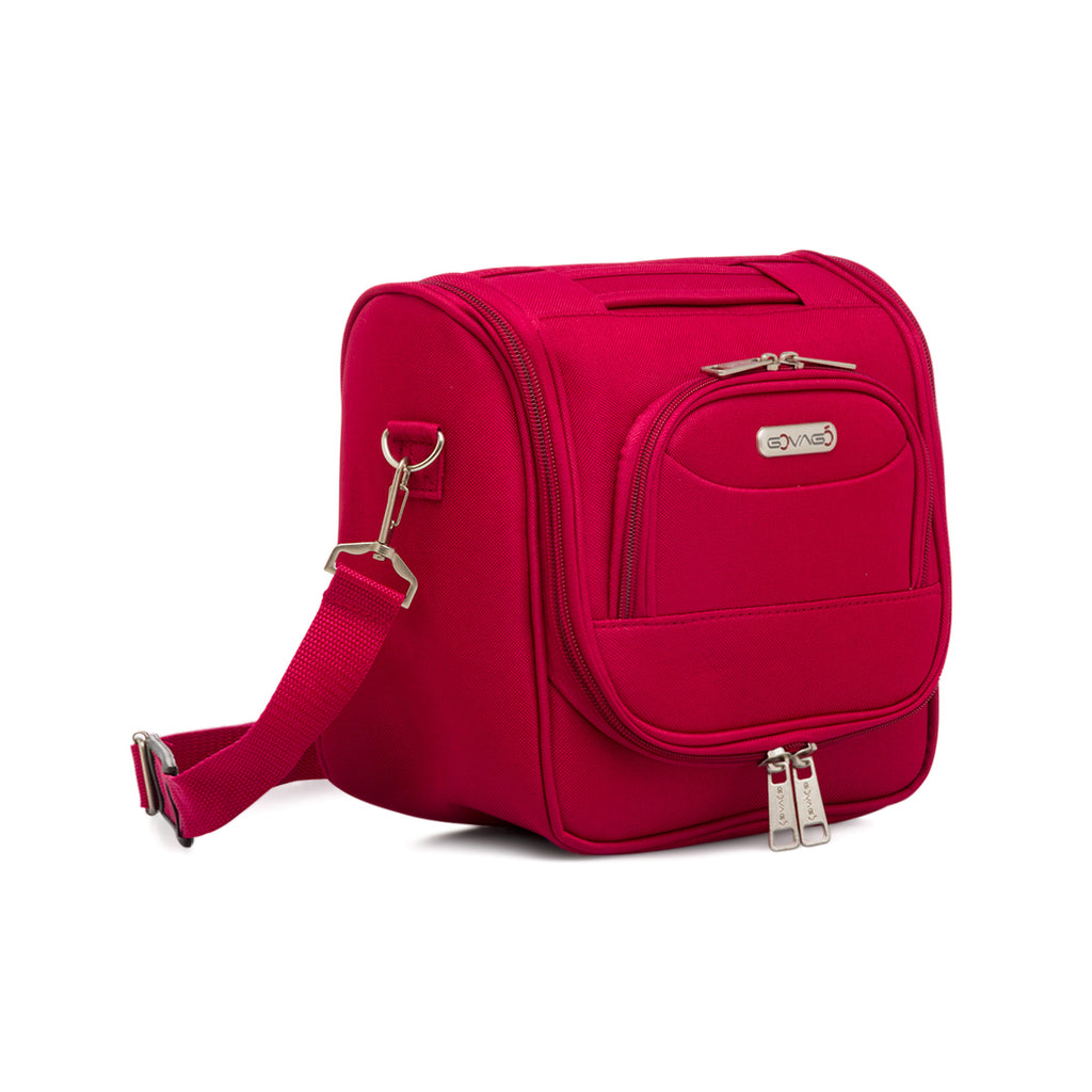 Beauty necessaire da viaggio piccolo rosso in tessuto Govago