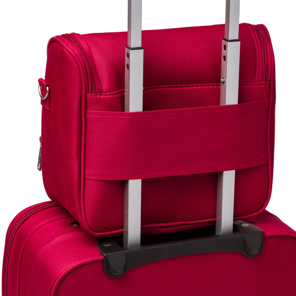 Beauty necessaire da viaggio piccolo rosso in tessuto Govago