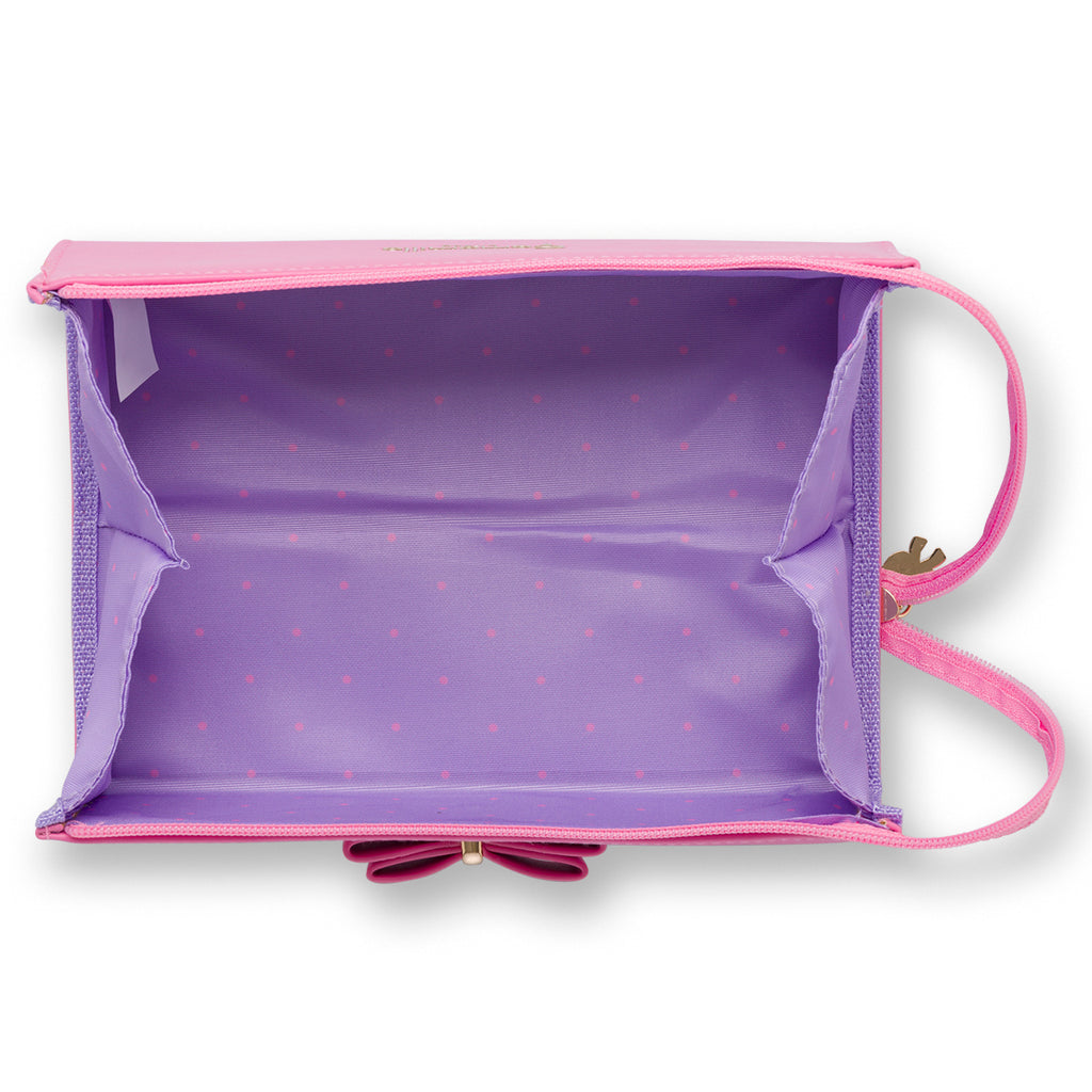 Astuccio rosa e viola da donna con fiocco Camomilla Milano