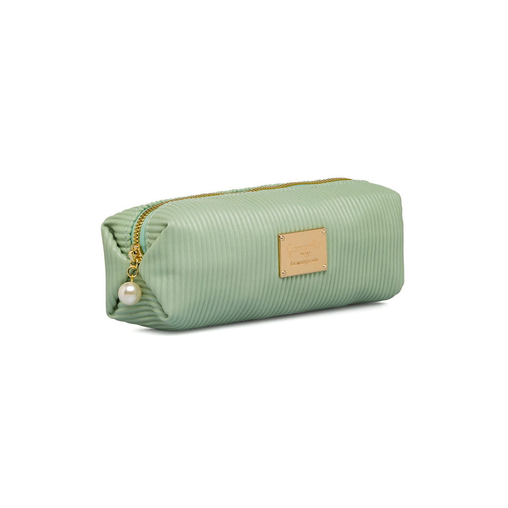 Astuccio effetto plisse verde menta da donna  Camomilla Milano