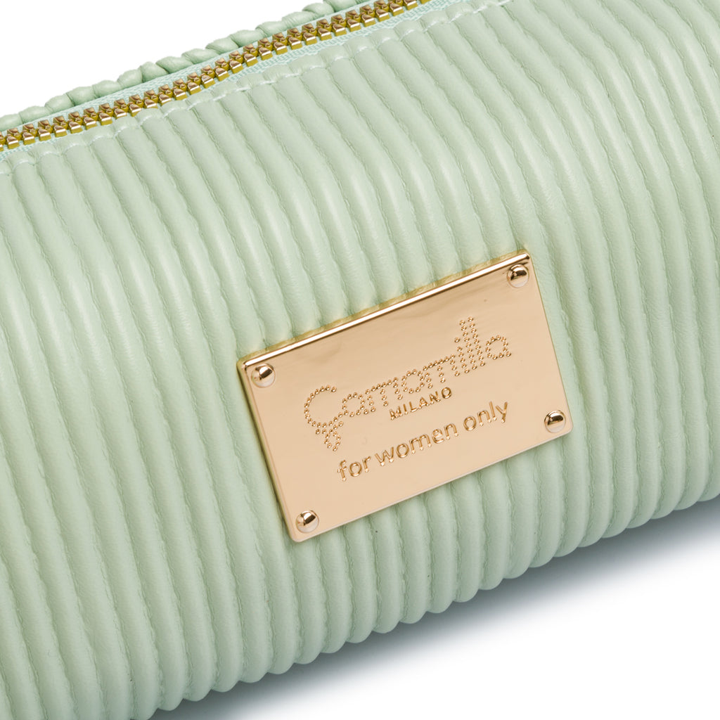 Astuccio effetto plisse verde menta da donna  Camomilla Milano