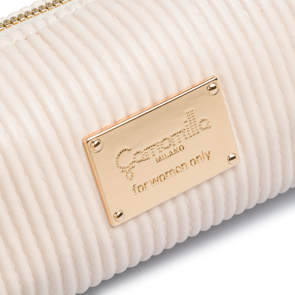 Astuccio effetto plisse bianco latte da donna  Camomilla Milano
