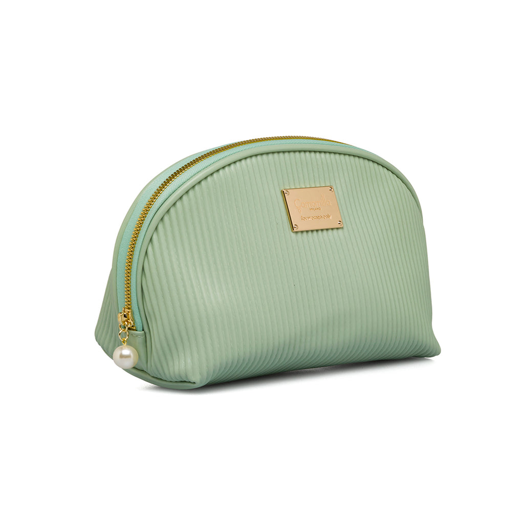 Astuccio effetto plisse verde menta da donna Camomilla Milano