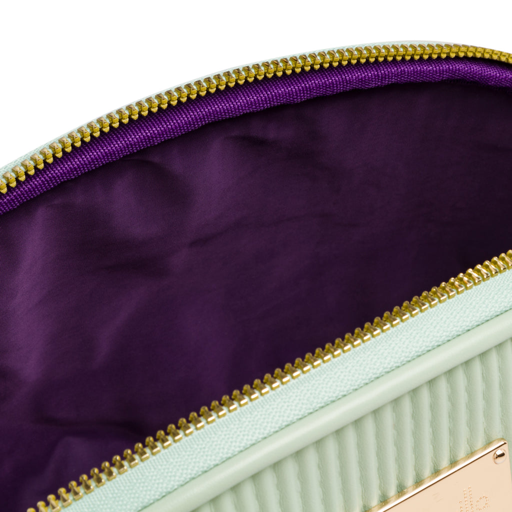 Astuccio effetto plisse verde menta da donna Camomilla Milano
