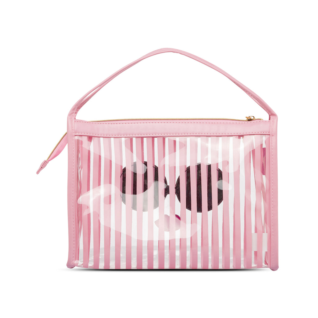 Busta beauty case con manici rosa Camomilla Milano Be Chic