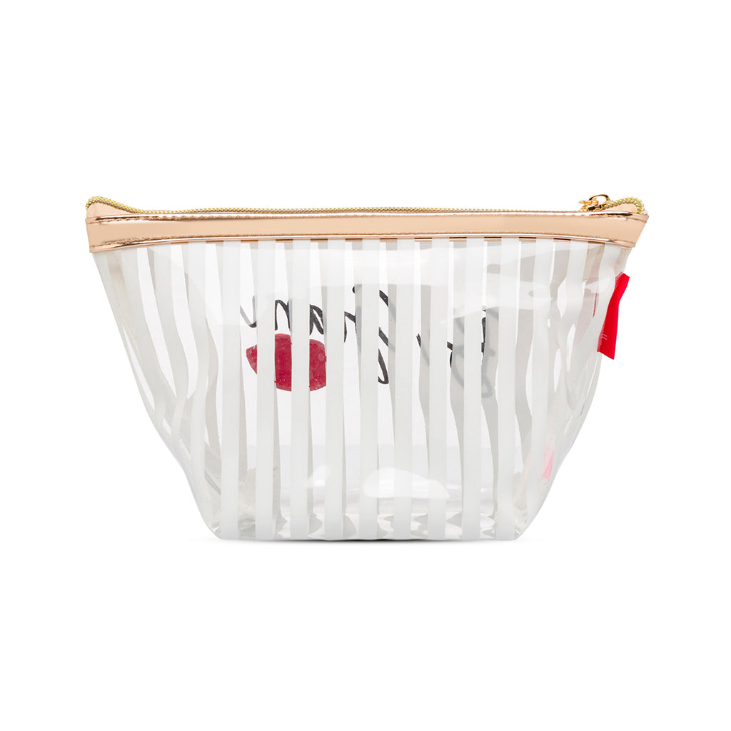 Beauty case busta bianca e oro rosa da donna Camomilla Milano Be Chic