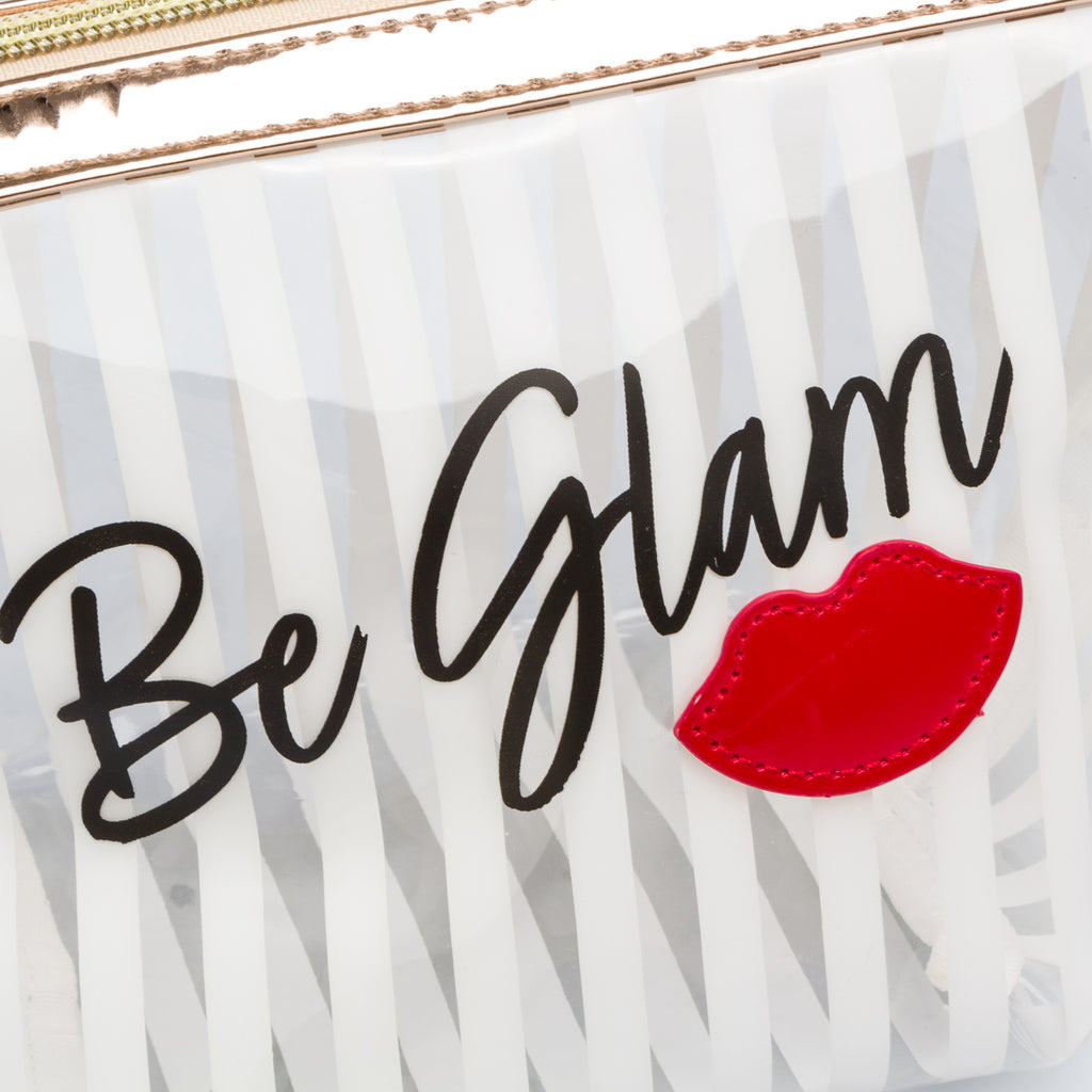 Beauty case busta bianca e oro rosa da donna Camomilla Milano Be Chic