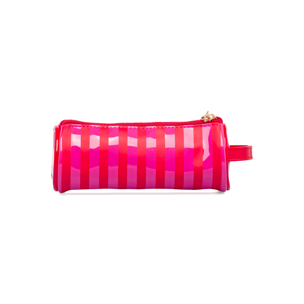 Astuccio tombolino da donna fucsia e rosso a righe Camomilla Milano Sweet Stripes