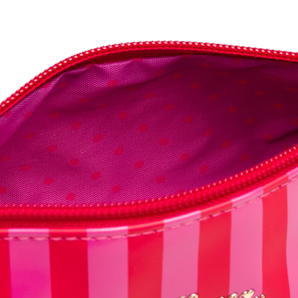 Astuccio tombolino da donna fucsia e rosso a righe Camomilla Milano Sweet Stripes