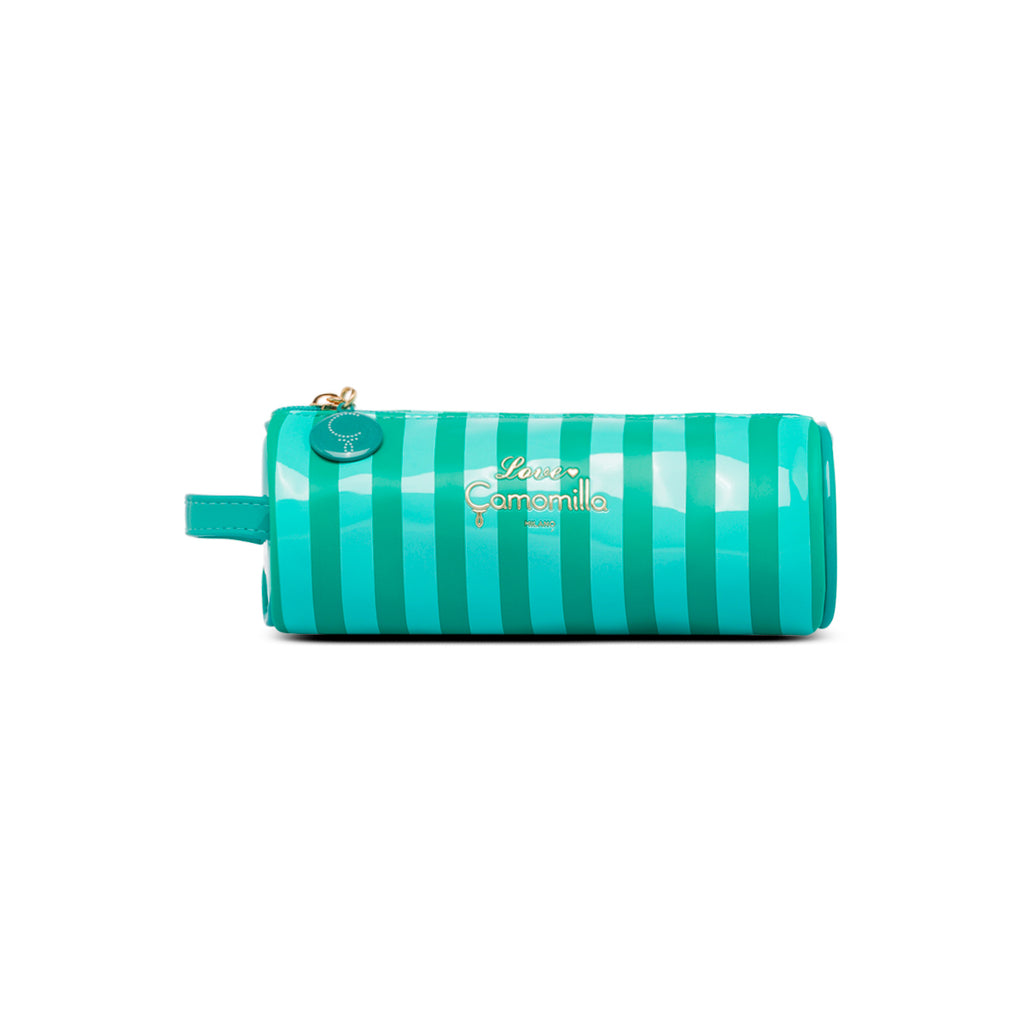 Astuccio tombolino da donna verde acqua a righe Camomilla Milano Sweet Stripes