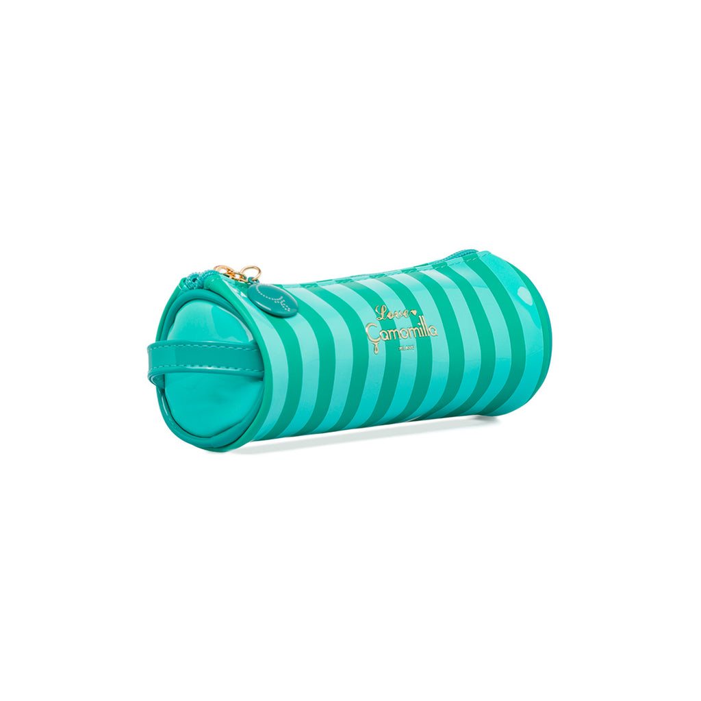 Astuccio tombolino da donna verde acqua a righe Camomilla Milano Sweet Stripes