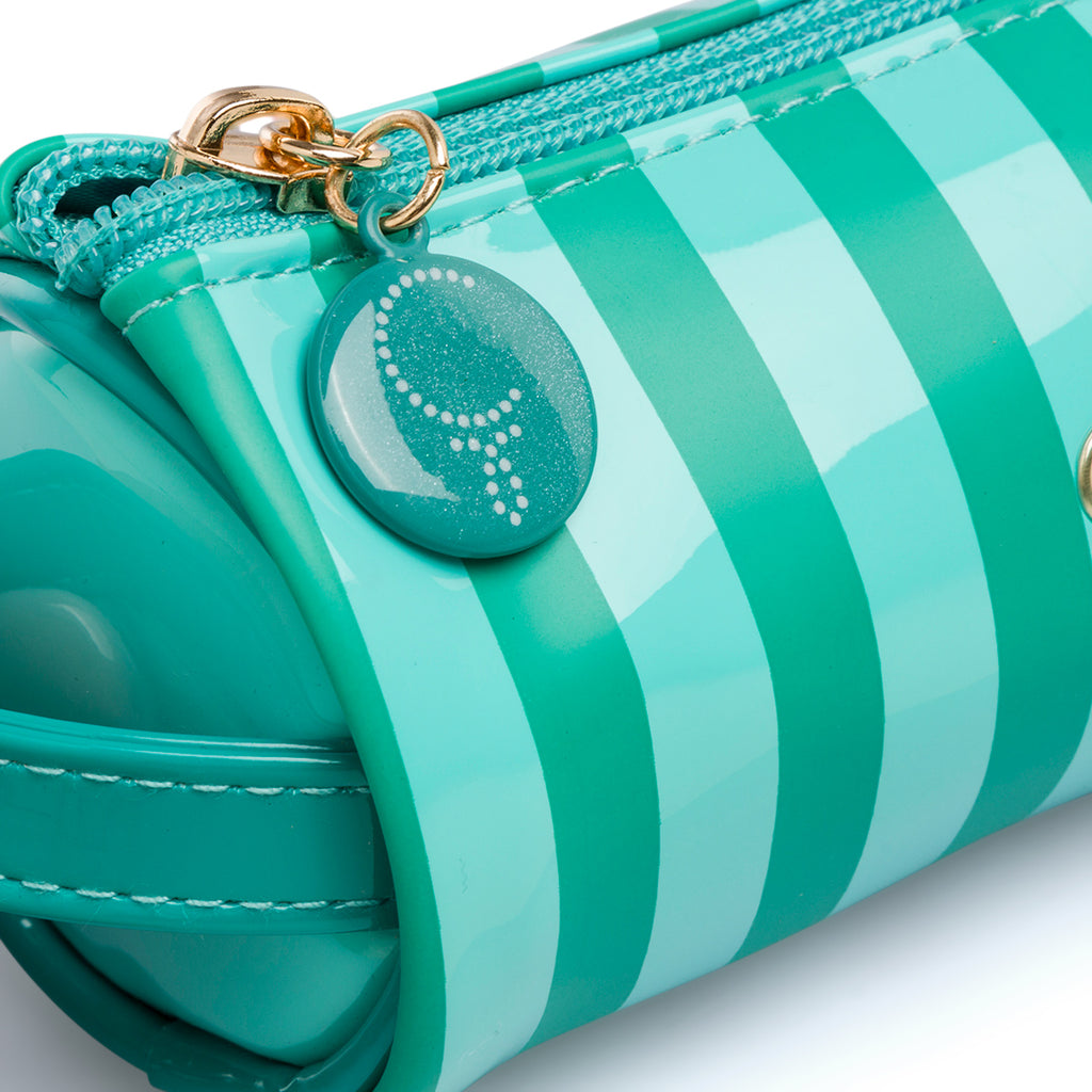 Astuccio tombolino da donna verde acqua a righe Camomilla Milano Sweet Stripes
