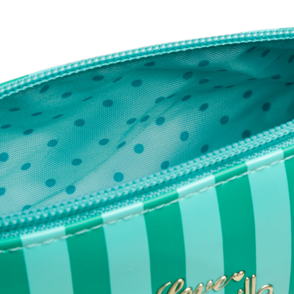 Astuccio tombolino da donna verde acqua a righe Camomilla Milano Sweet Stripes