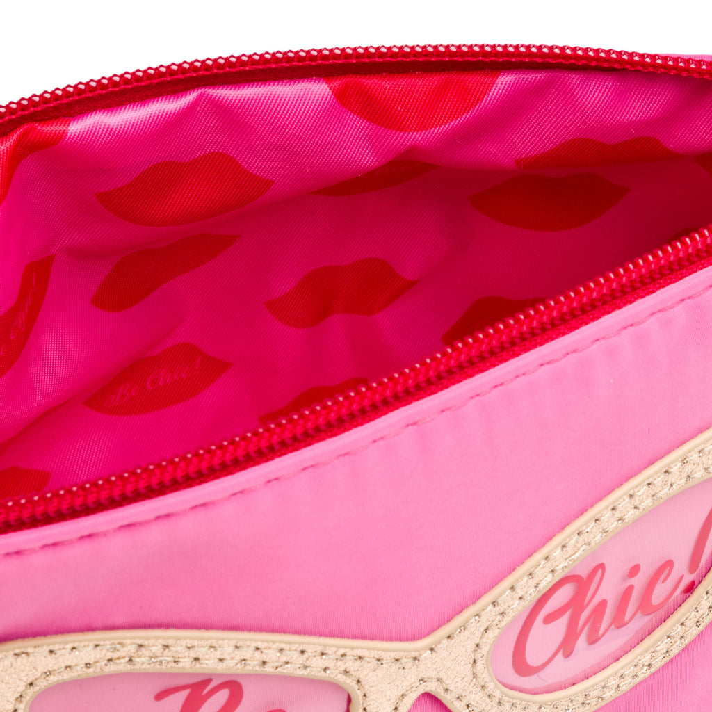 Beauty Case Fucsia da donna con dettagli glitter Camomilla Milano