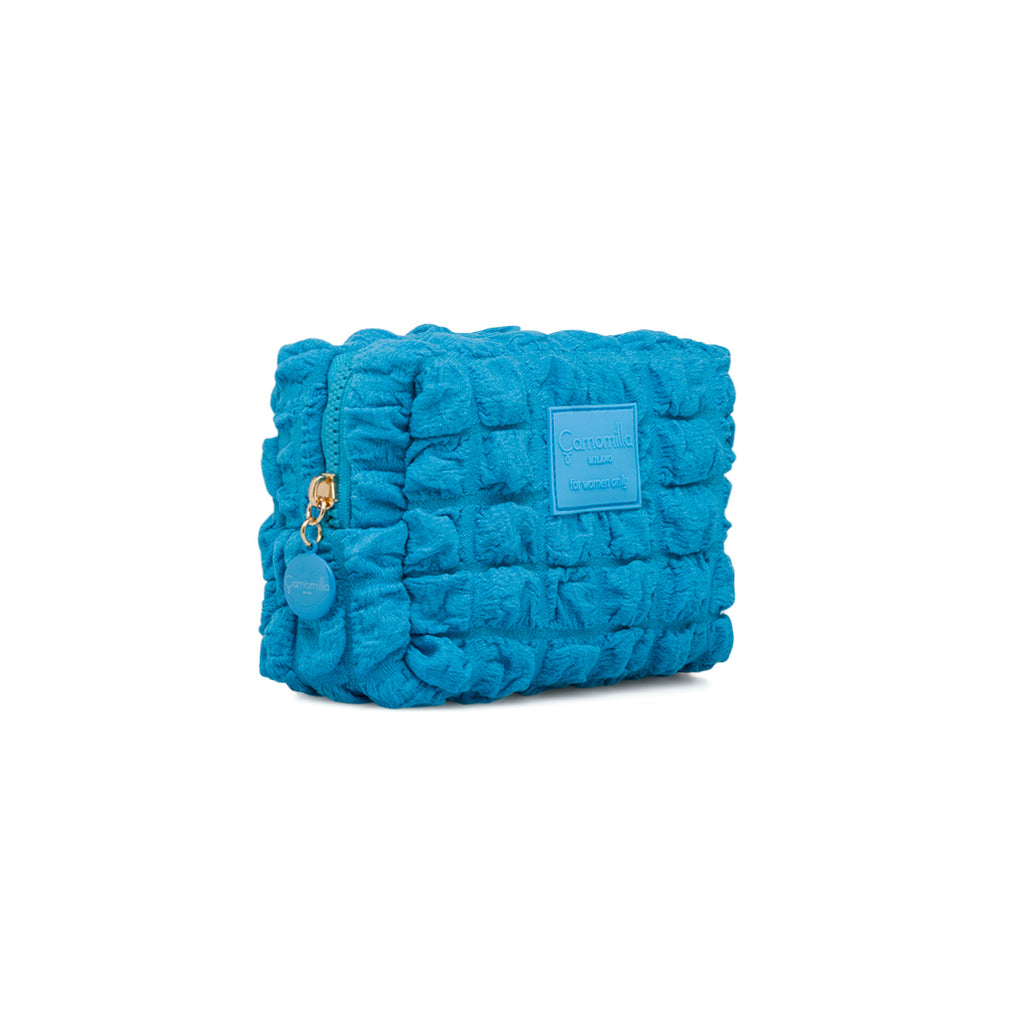 Beauty Case porta oggetti azzurro da Donna con logo Camomilla Milano