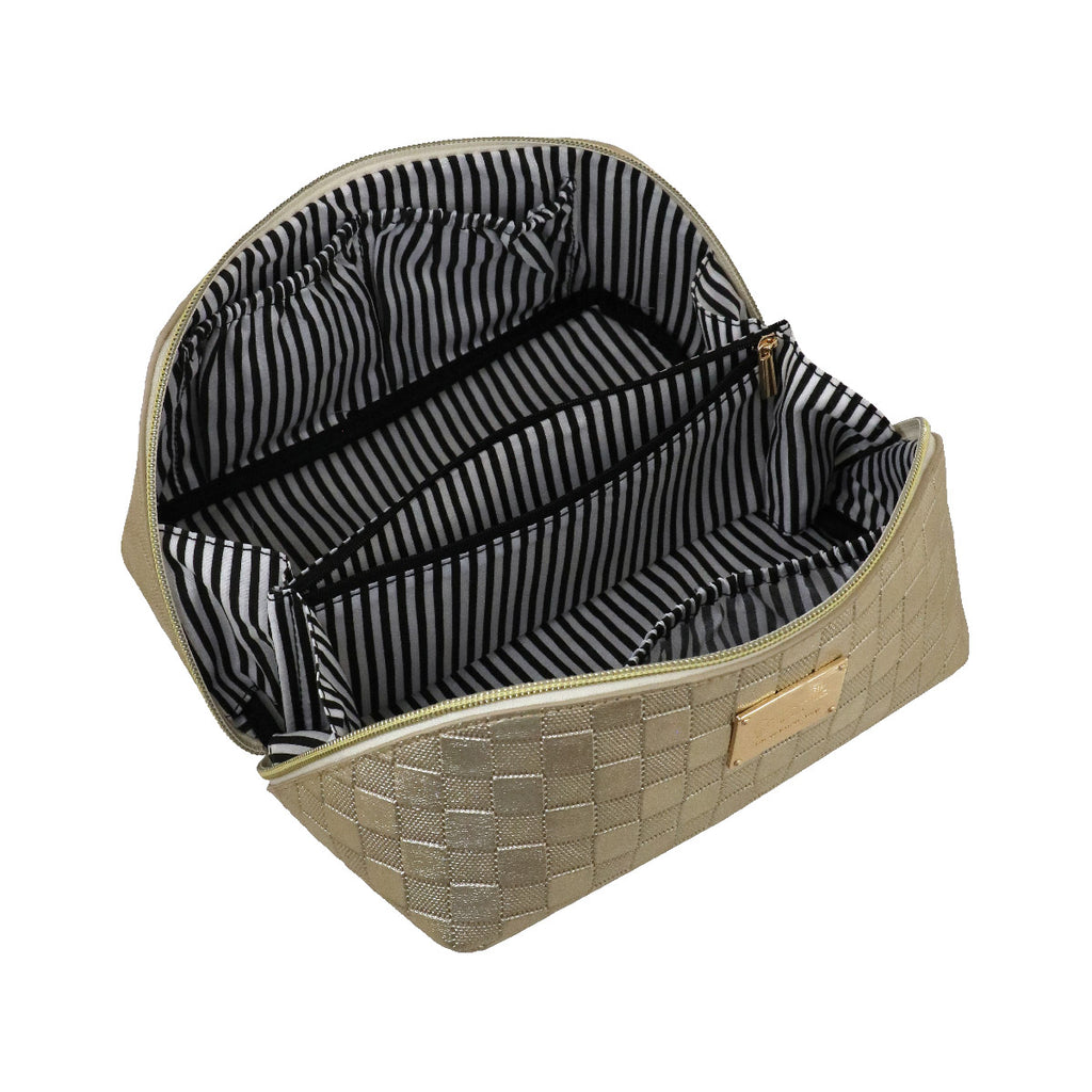 Beauty case oro da Donna con motivo a quadri Camomilla Milano