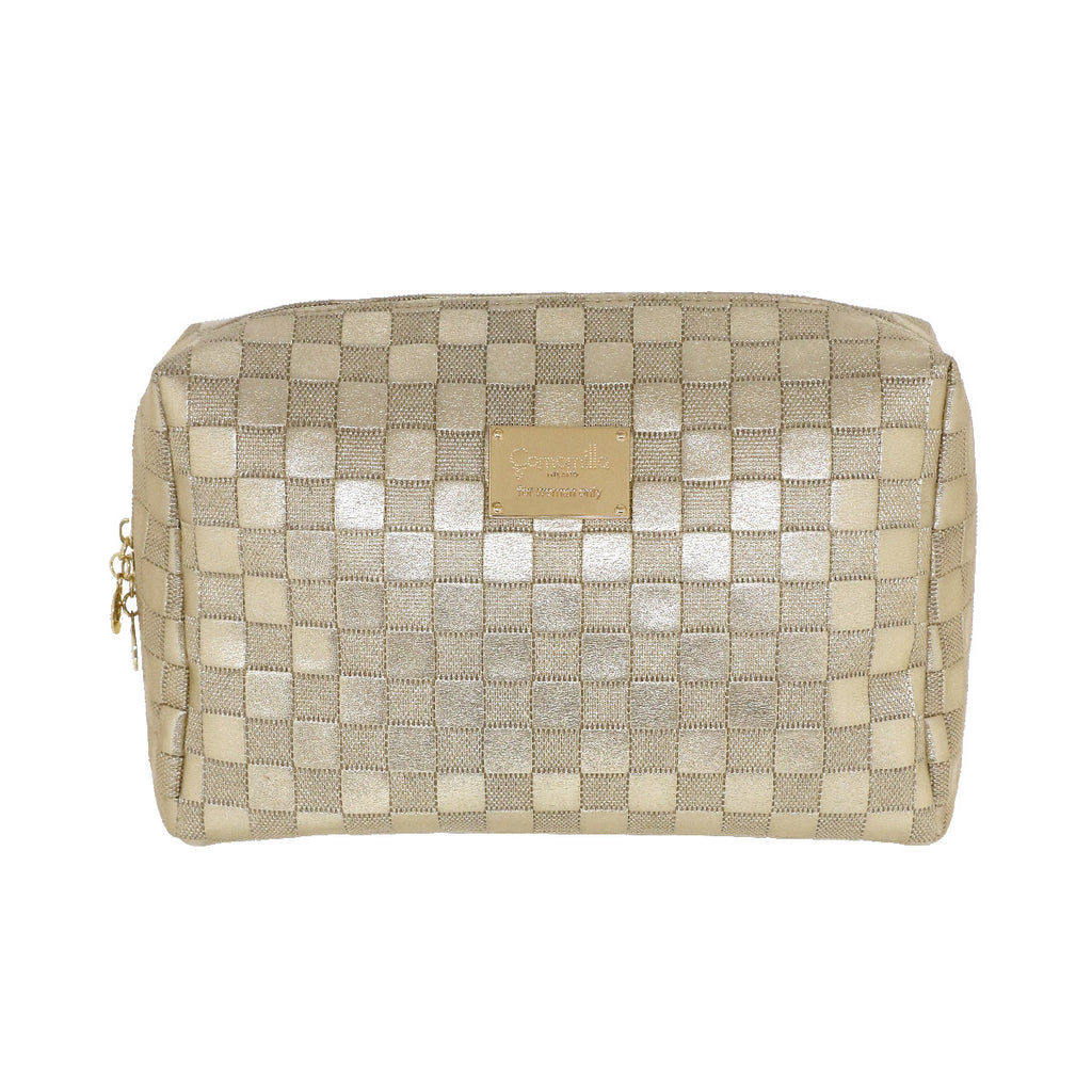 Beauty case dorato da Donna con logo Camomilla Milano