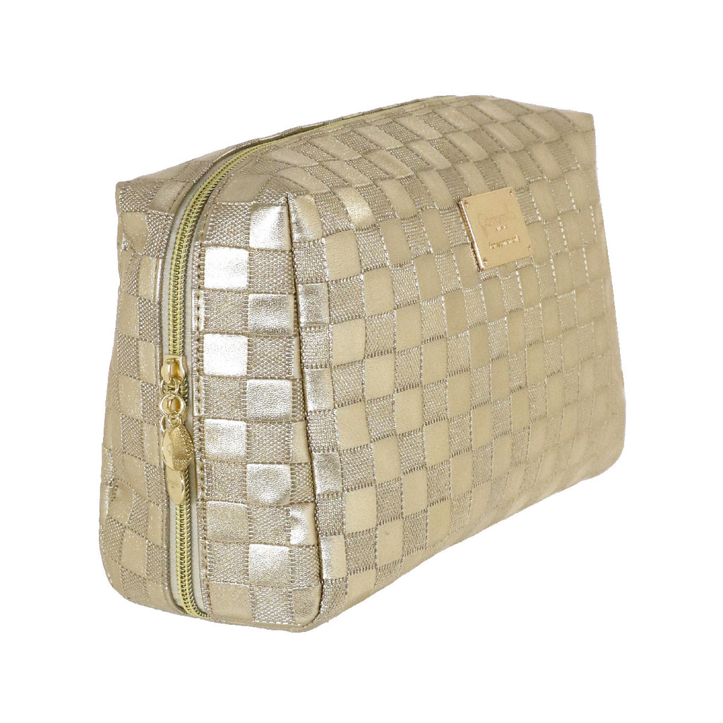 Beauty case dorato da Donna con logo Camomilla Milano