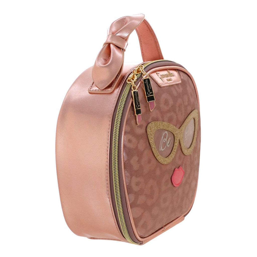 Beauty Case rosa con applicazione Be Glam Camomilla Milano