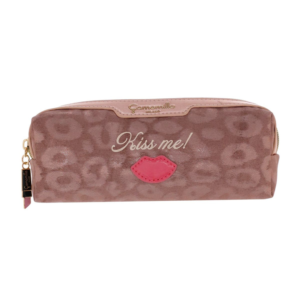 Beauty Case donna rosa con stampa leopardata Camomilla Milano