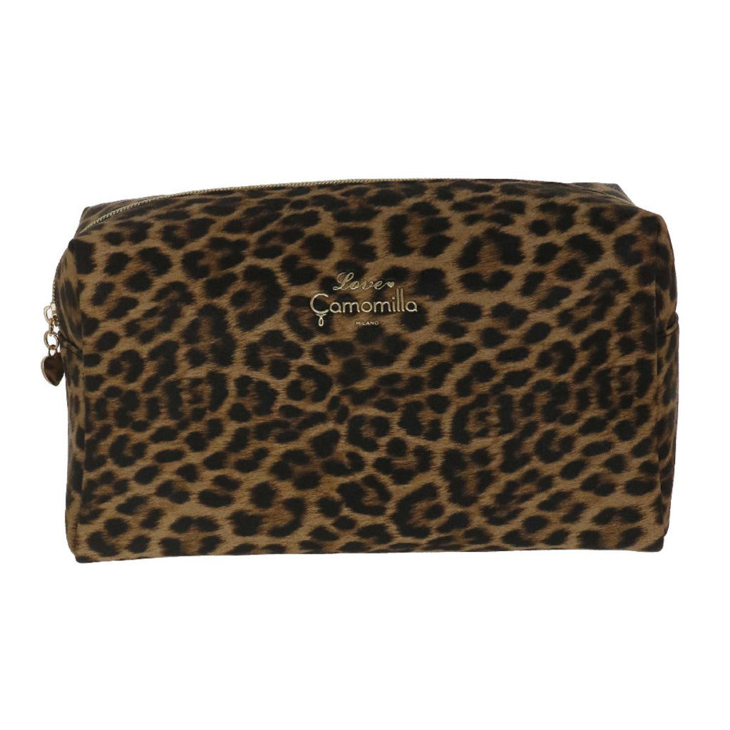 Borsa Beauty Love da donna leopardata marrone con zip dorata Camomilla Milano