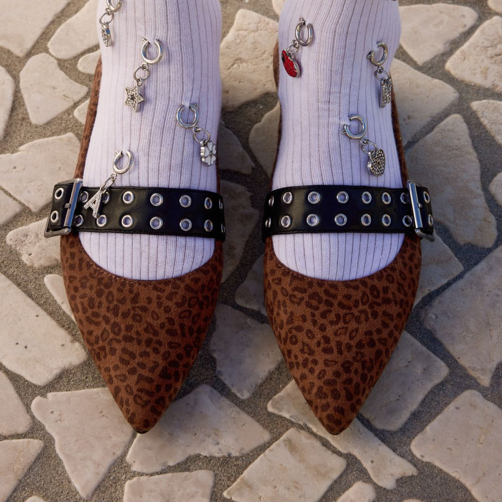 Charm Lettera A per Scarpe con Strass Argento Lora Ferres