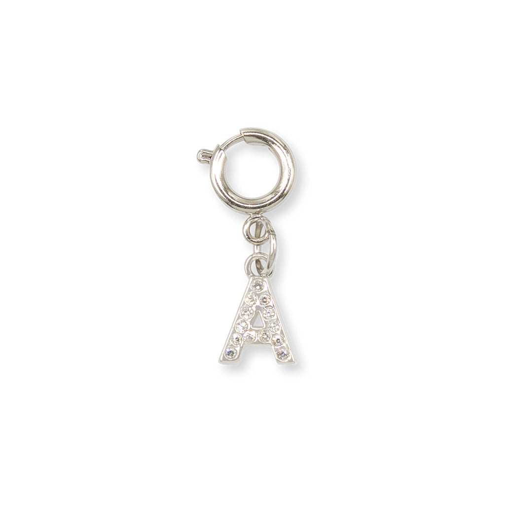 Charm Lettera A per Scarpe con Strass Argento Lora Ferres