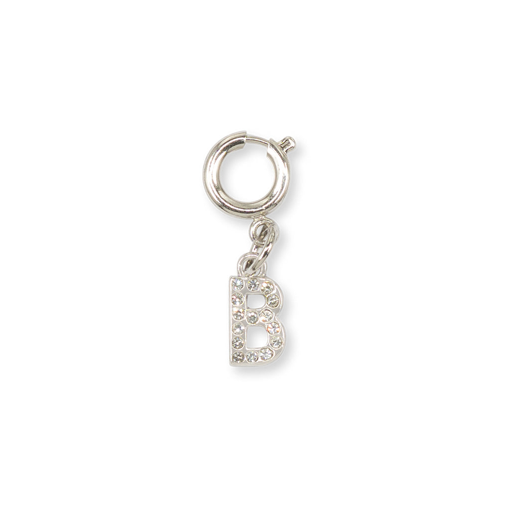 Charm Lettera B con Strass Argento per Scarpe Accessori Lora Ferres