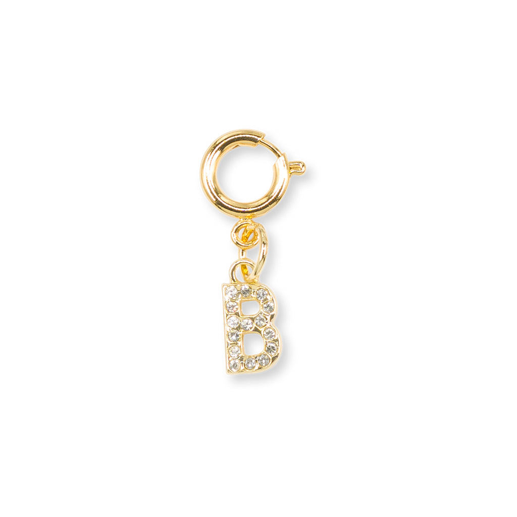 Charm Lettera B con Strass Oro per  Scarpe Accessori Lora Ferres
