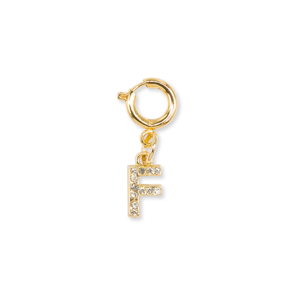 Charm Lettera F strass oro accessorio per scarpe borse Lora Ferres