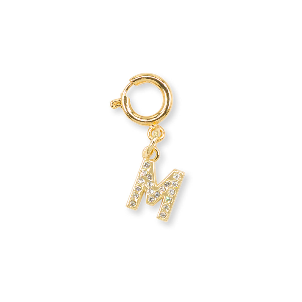 Charm Lettera M strass oro accessorio per sneakers Lora Ferres