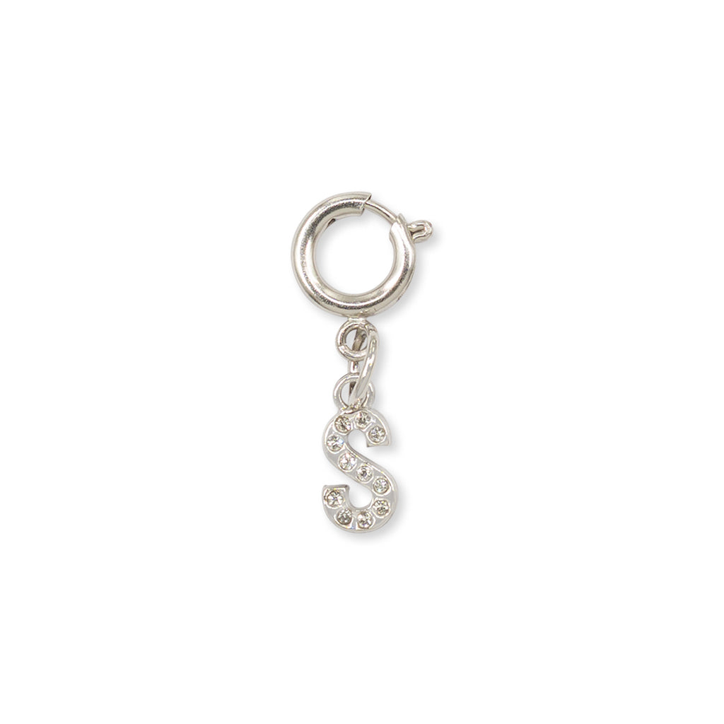 Charm Lettera S strass argento personalizzazione scarpe Lora Ferres