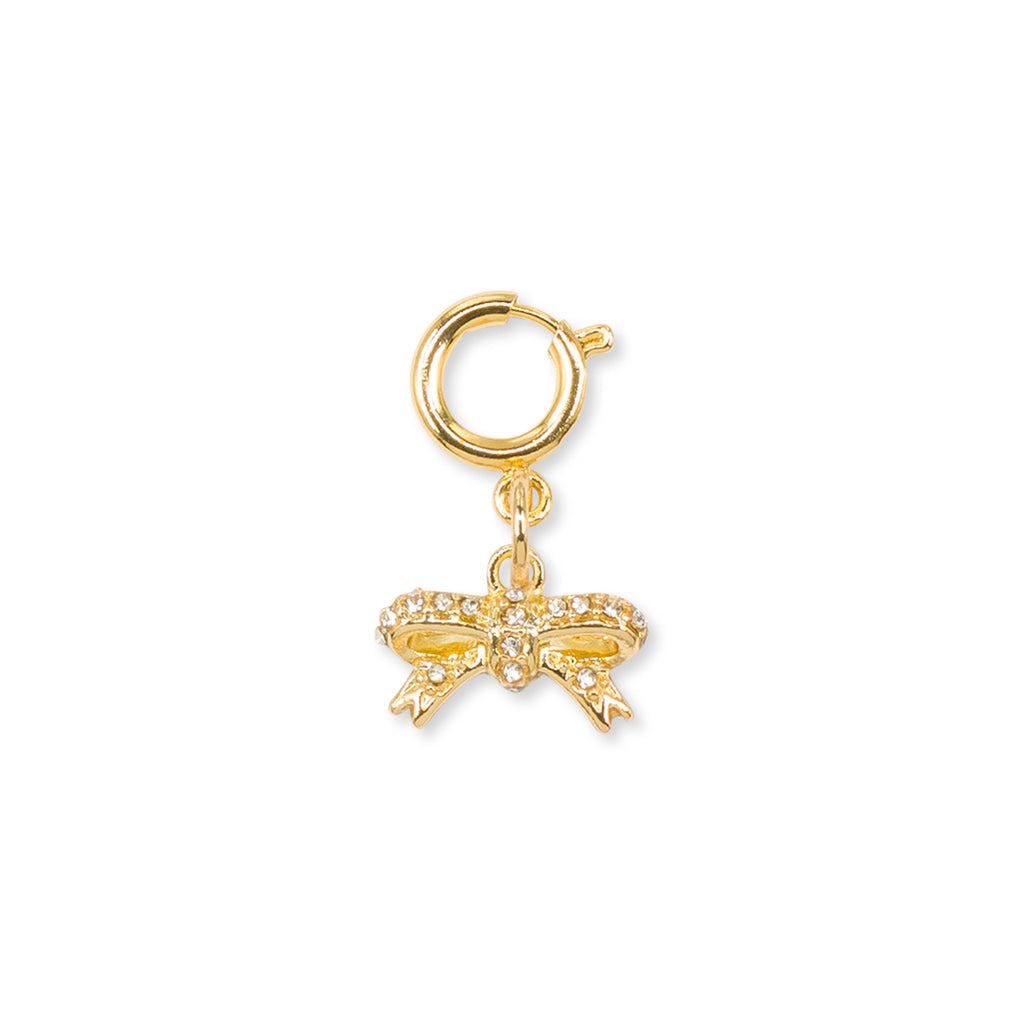 Charm Fiocco strass oro accessorio chic decorativo Lora Ferres