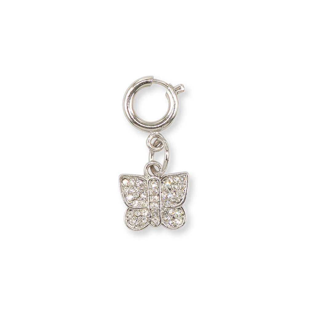 Charm Farfalla strass argento decorazione scarpe borse Lora Ferres