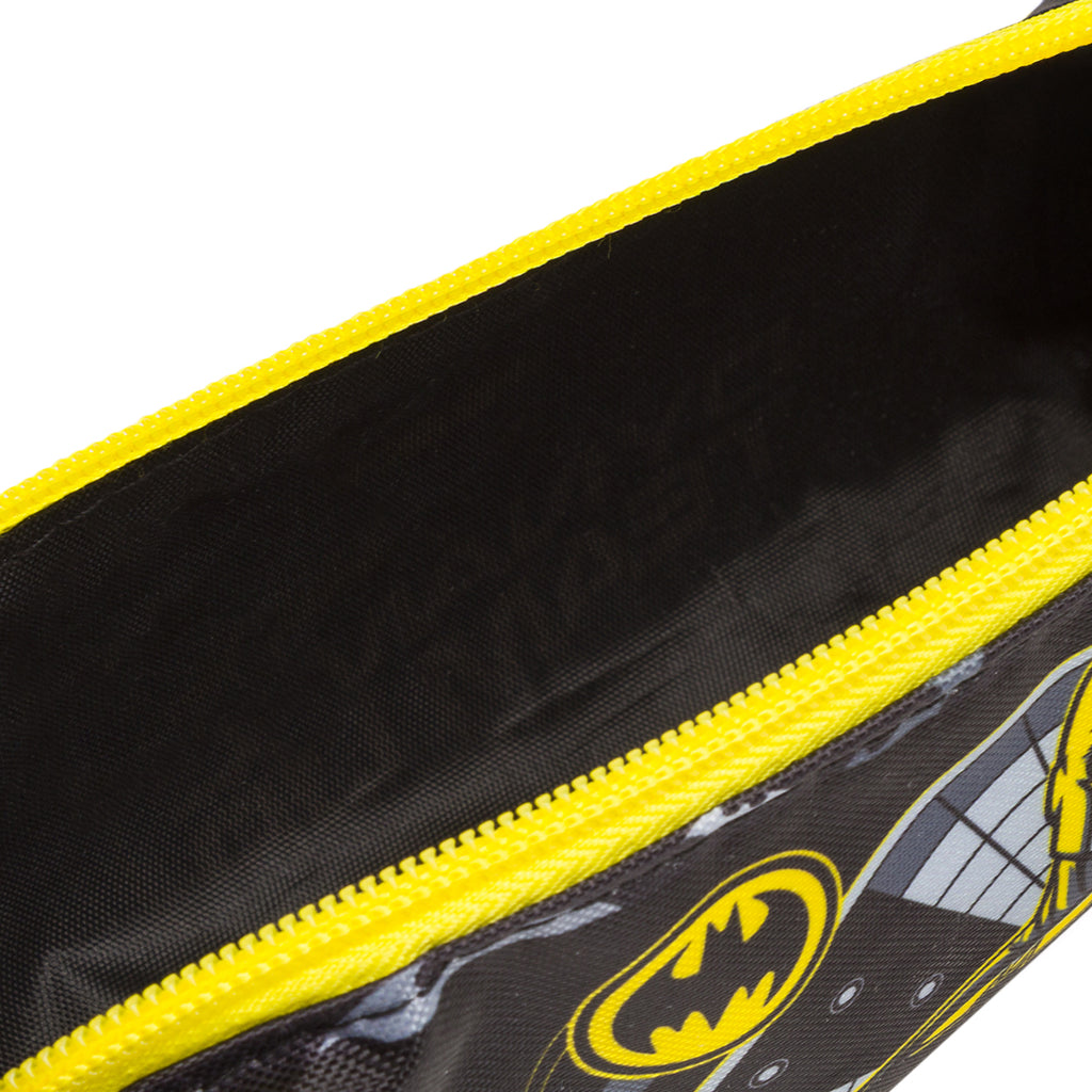 Astuccio Batman Nero e giallo con stampa supereroe DC Comics