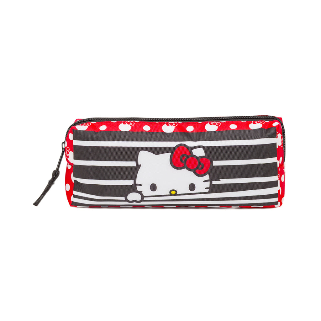 Astuccio Hello Kitty Rosso e nero a pois con stampa pois