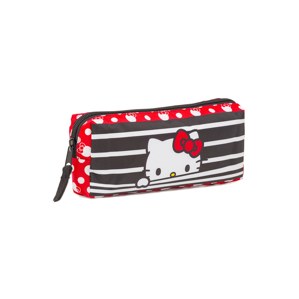 Astuccio Hello Kitty Rosso e nero a pois con stampa pois