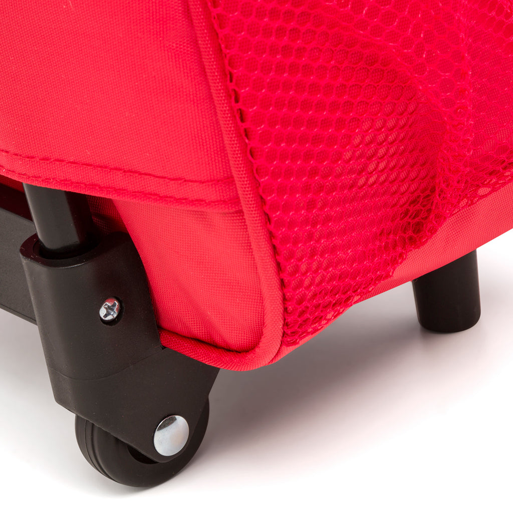 Zaino trolley piccolo da scuola rosso e rosa con stampa Hello Kitty
