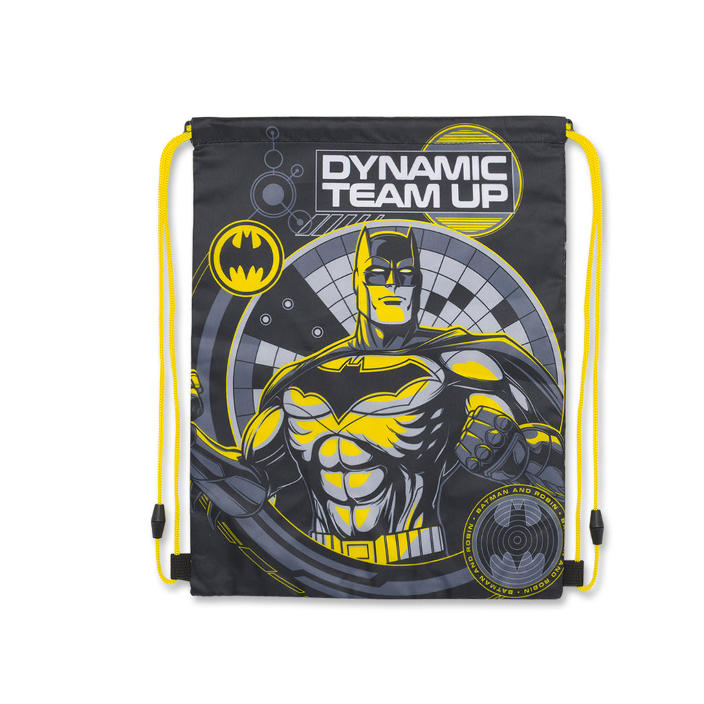 Sacca Batman  Nera e gialla con stampa e chiusura con coulisse
