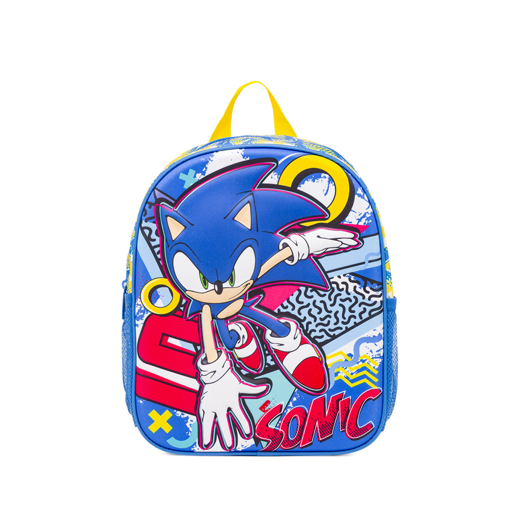 Zainetto Blu e giallo con stampa del riccio veloce da Bambino Sonic