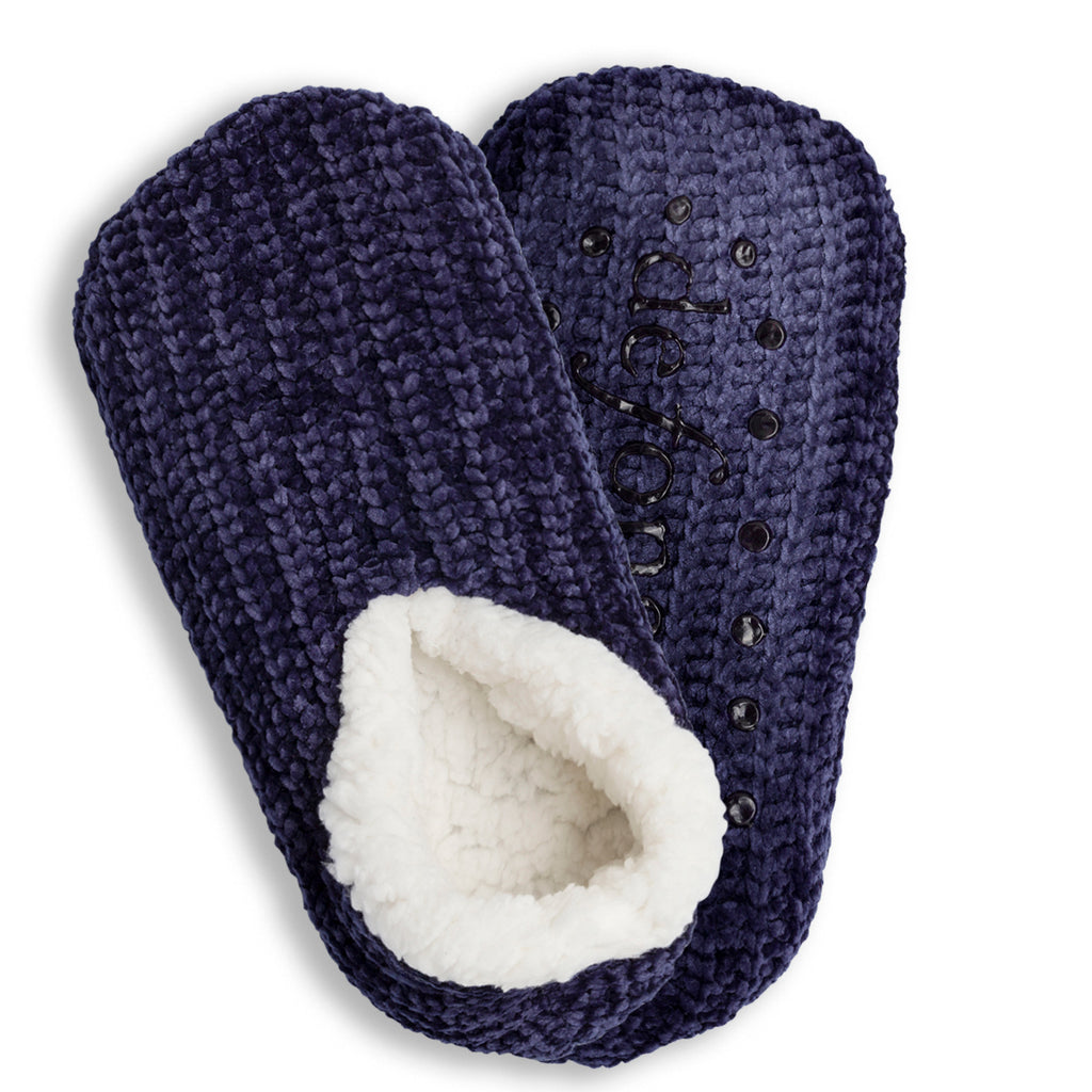 Babbucce antiscivolo blu da donna con fodera imbottita De Fonseca