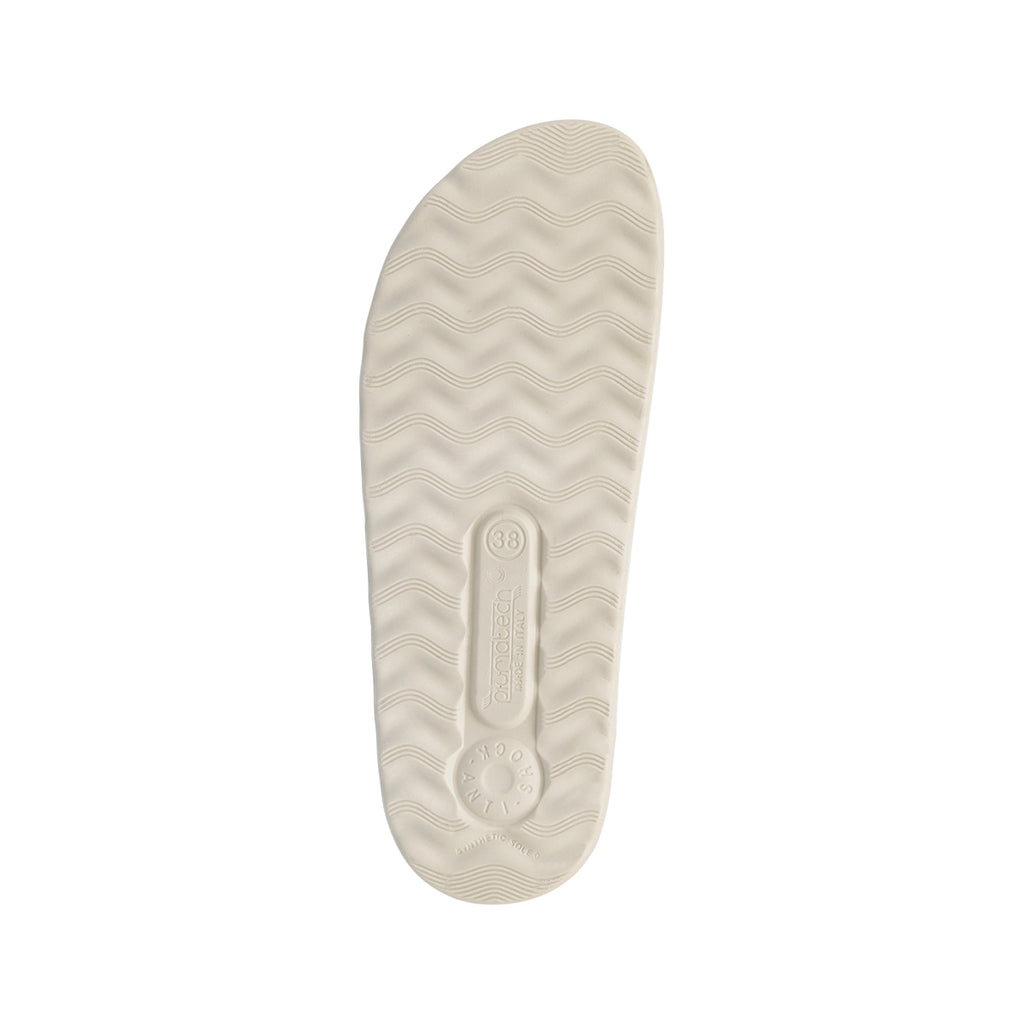 Pantofole bianche in tessuto da donna con sottopiede anatomico anti-shock Fly Flot