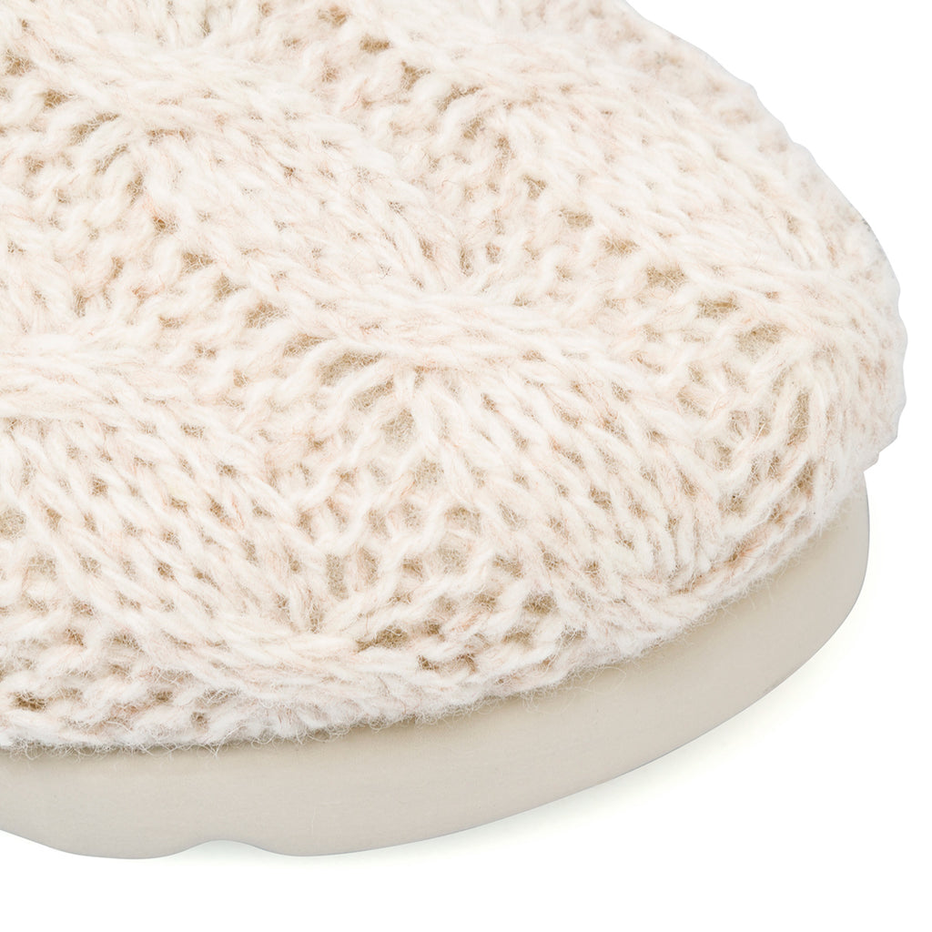 Pantofole bianche in tessuto da donna con sottopiede anatomico anti-shock Fly Flot