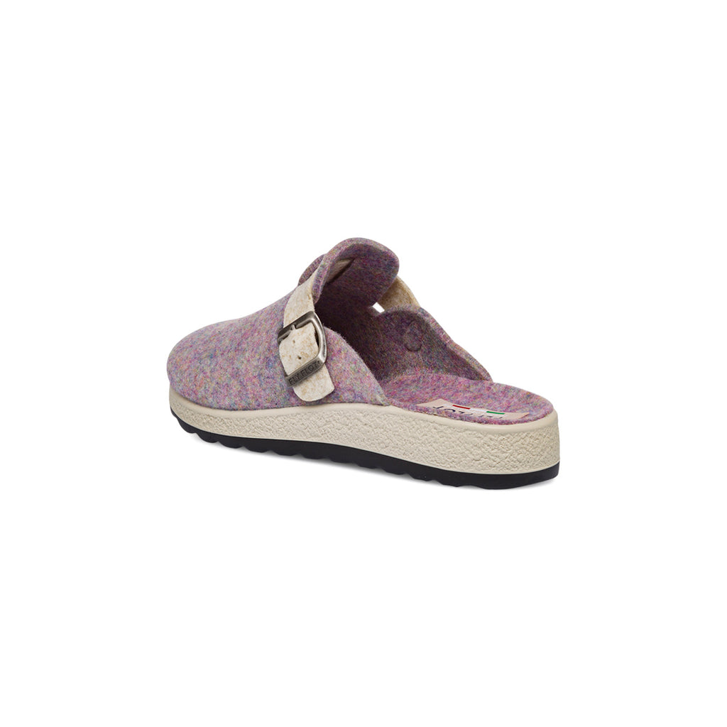 Ciabatte con fibbia lilla in feltro da Donna Fly Flot