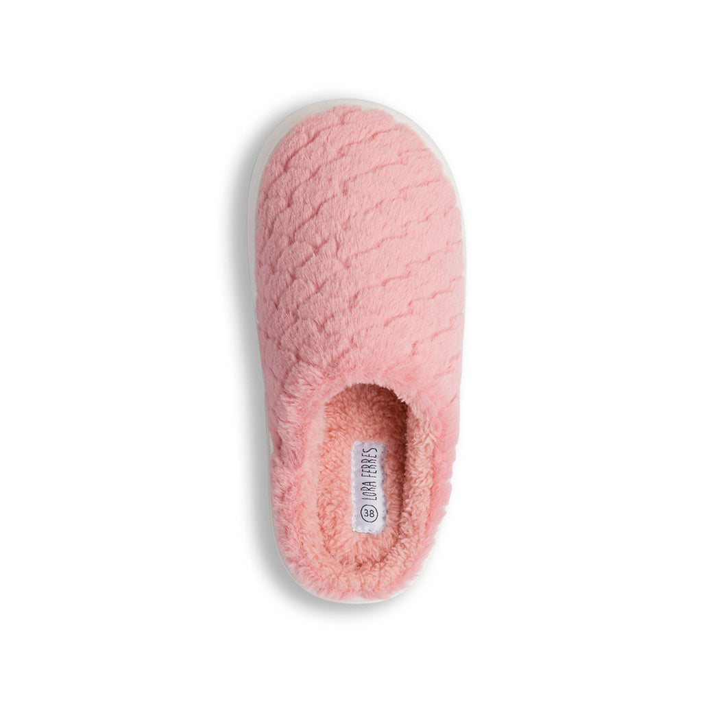 Pantofole rosa da donna in pelliccia sintetica Lora Ferres