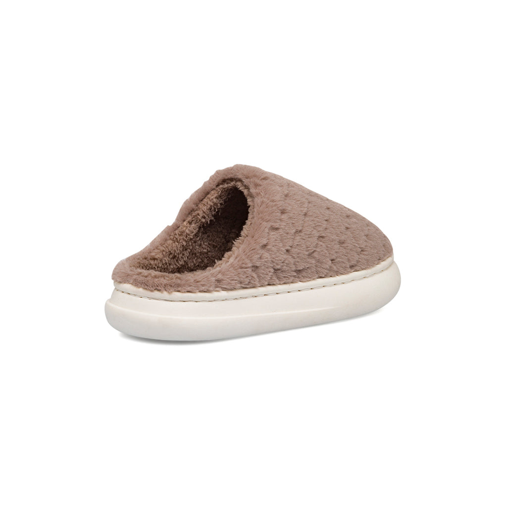 Pantofole taupe da donna in pelliccia sintetica Lora Ferres