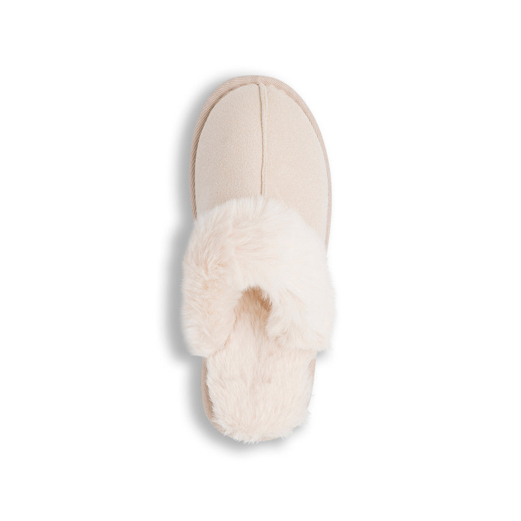 Pantofole sabot imbottite beige da donna Lora Ferres
