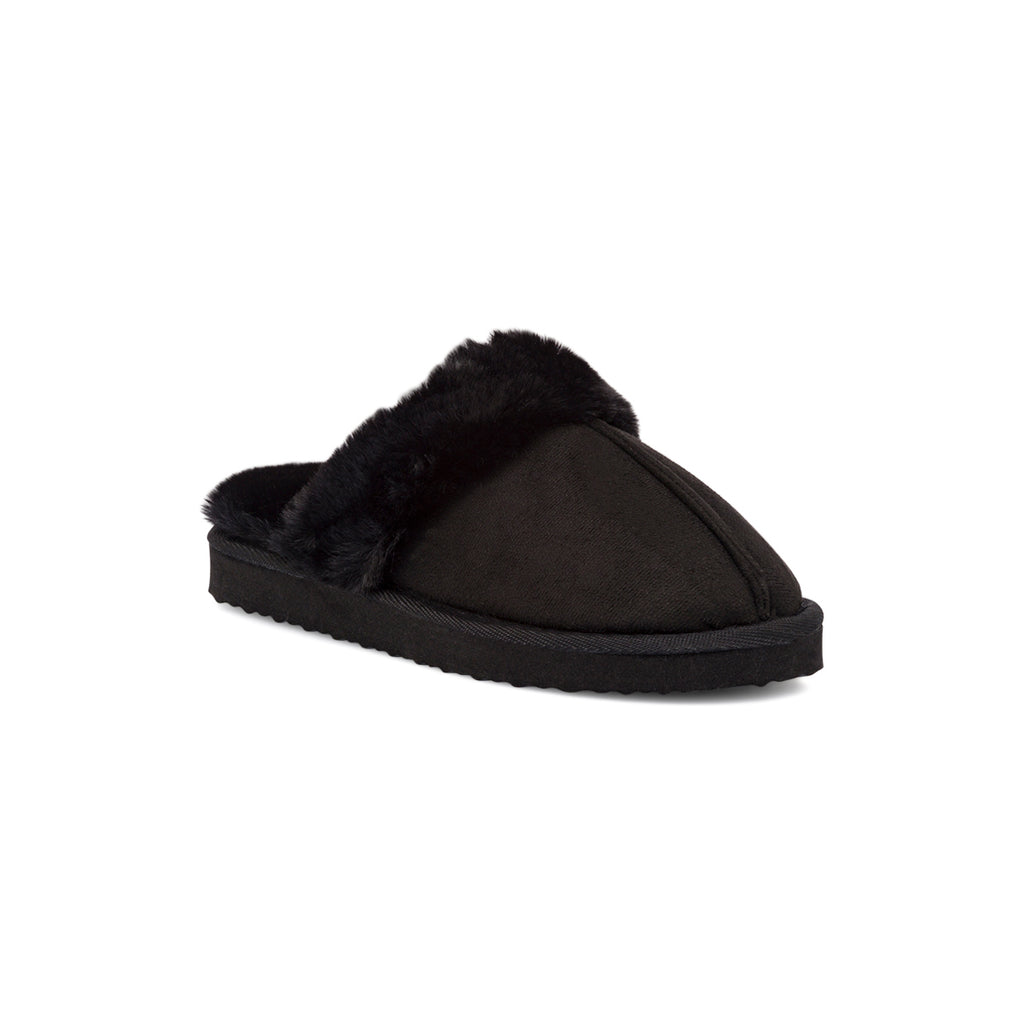 Pantofole sabot imbottite nere da donna Lora Ferres