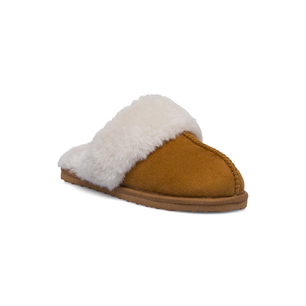 Pantofole ocra da Donna con pelo sintetico Lora Ferres